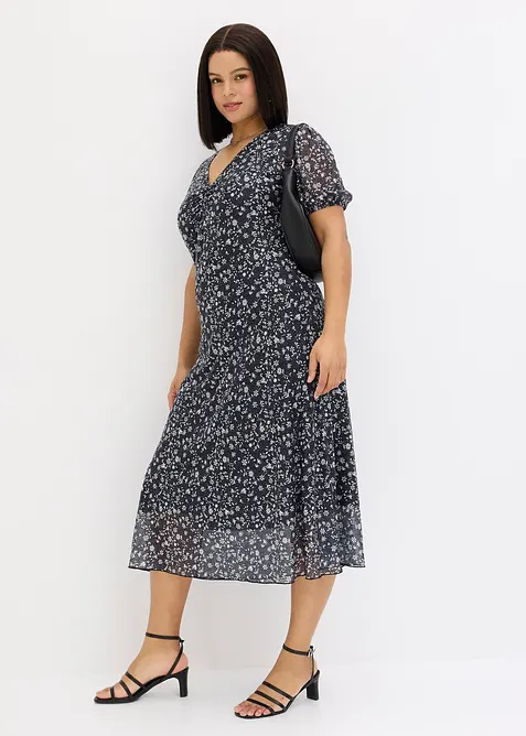 Jerseykl&auml;nning av tunn mesh, bonprix