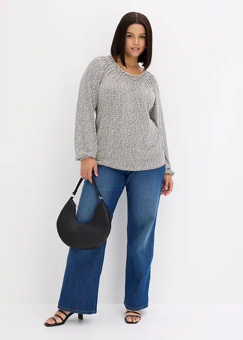 L&aring;ng&auml;rmad topp av viskosmix, bonprix