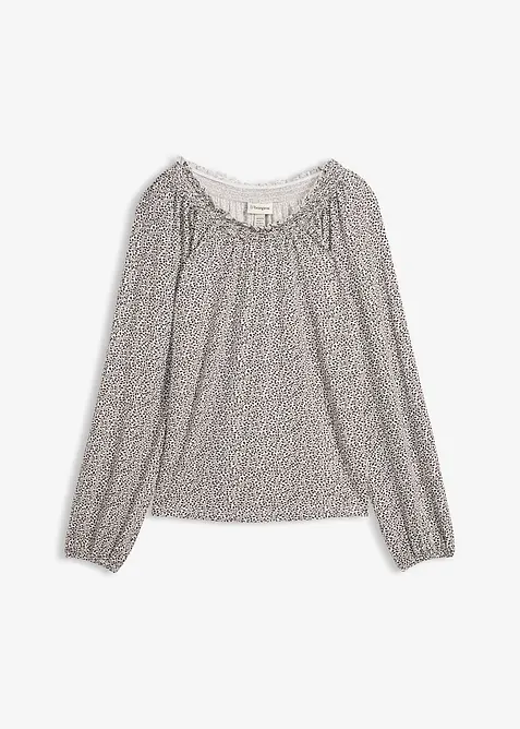 L&aring;ng&auml;rmad topp av viskosmix, bonprix