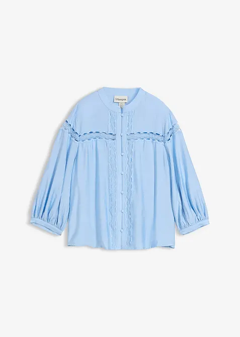 Bomullsblus med broderi, bonprix