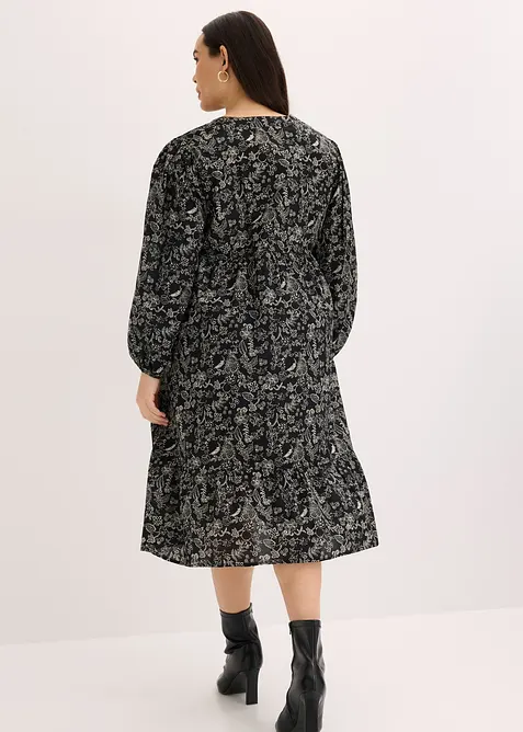 Mellanl&aring;ng kl&auml;nning i bomull, bonprix