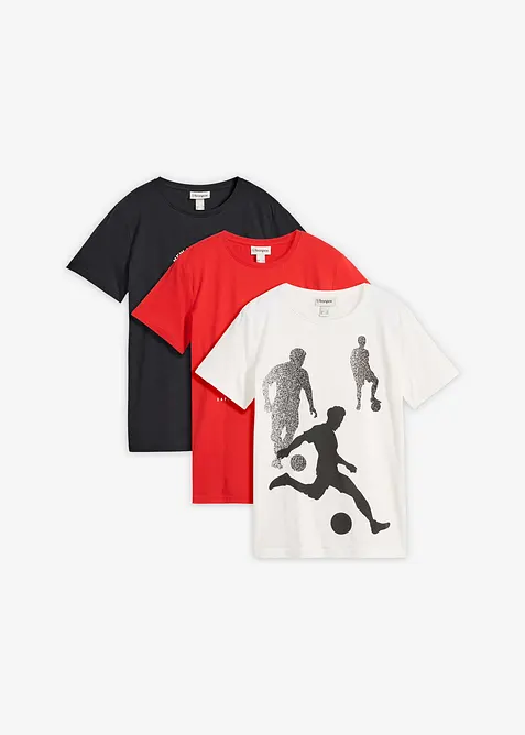 T-shirt av ekologisk bomull (3-pack), bonprix