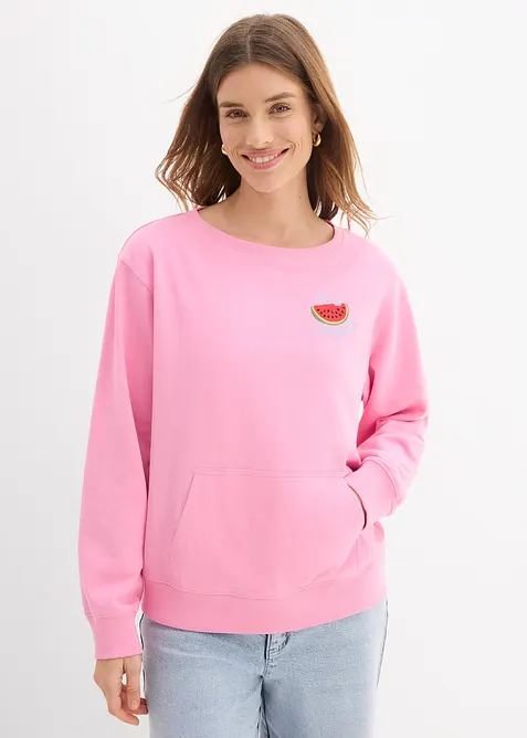 Sweatshirt i ren bomull, bonprix