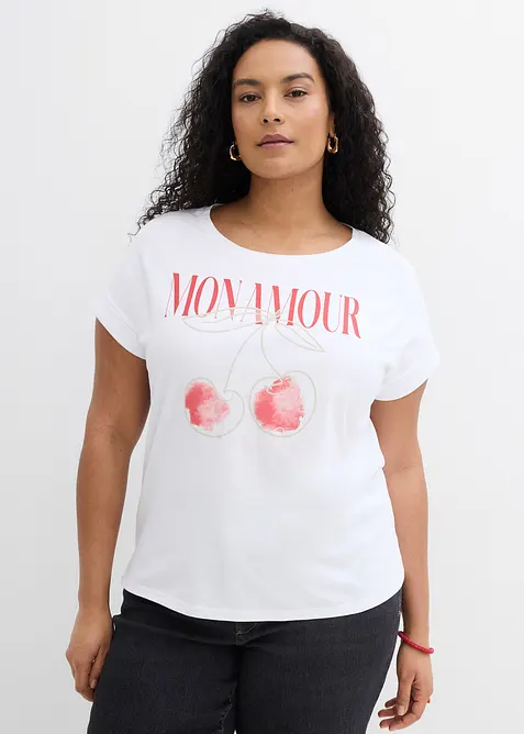 T-shirt av bomull, bonprix