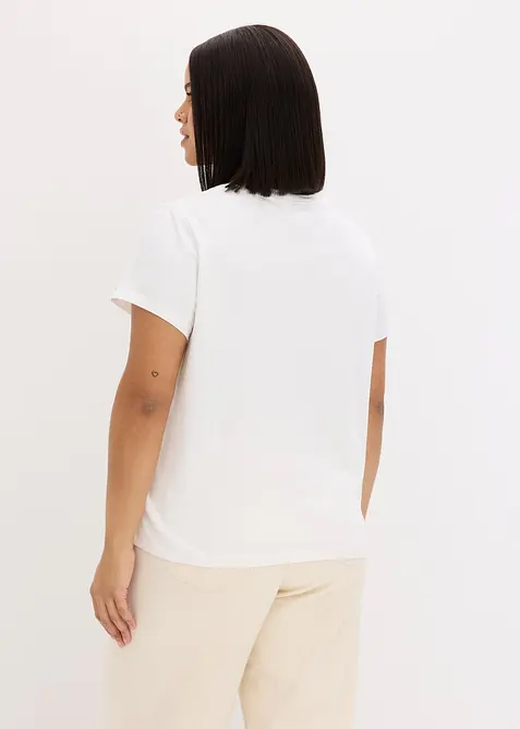 T-shirt i elastisk bomullsmix, bonprix