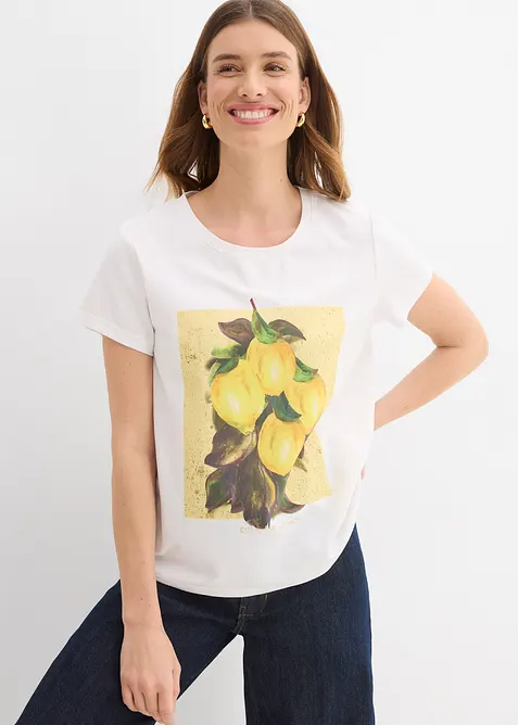 T-shirt i elastisk bomullsmix, bonprix