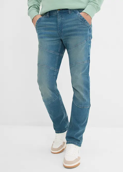 Regular Fit jeans med stretch och bekv&auml;m midja, Straight, bonprix