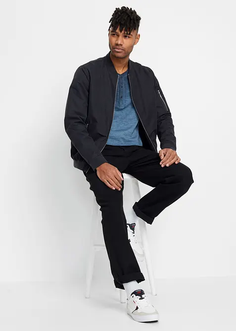 L&aring;ng&auml;rmad farfarstr&ouml;ja med tv&auml;ttad look, ekologisk bomull, bonprix