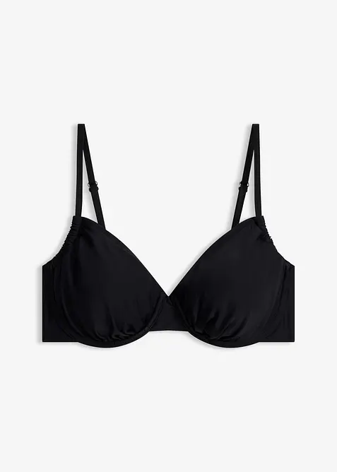 Bikini&ouml;verdel med bygel och rynk i sidan, bonprix