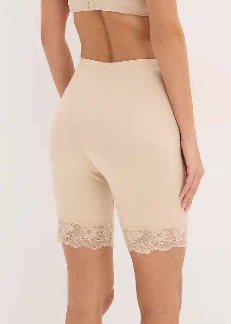 Cykelbyxa med anti skav-funktion och svalkande polyamid (2-pack), bonprix