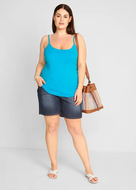 Linne med smala axelband, av bomull (3-pack), bonprix