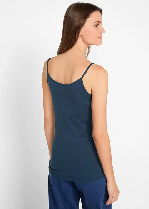 Linne med smala axelband, av bomull (3-pack), bonprix