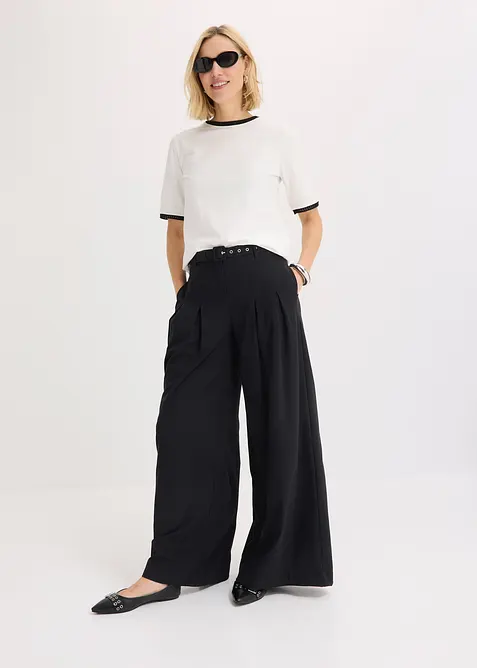 Topp med spetskant, bonprix