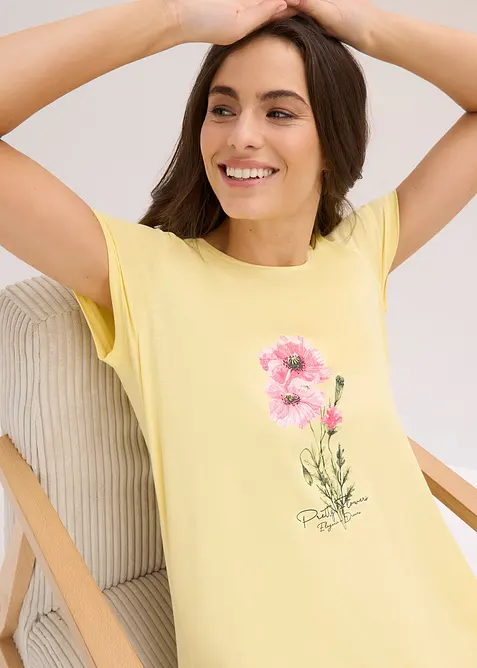 Kort nattlinne i bomull (2-pack), bonprix