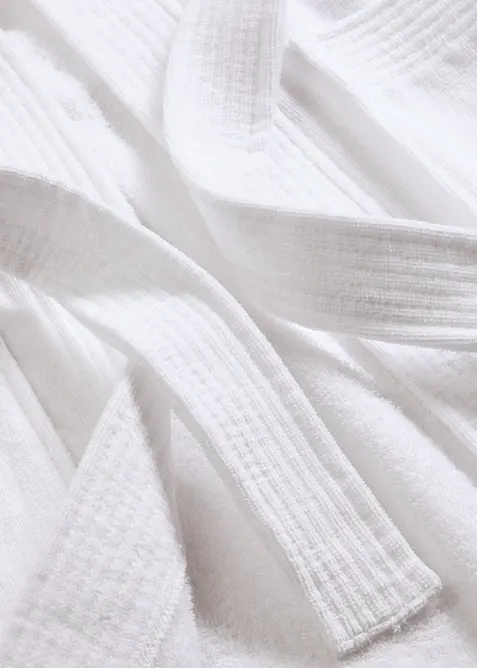 Badrock i frott&eacute; med huva, av ren bomull, bonprix