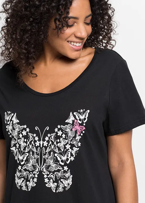 Kort nattlinne med ekologisk bomull, bonprix