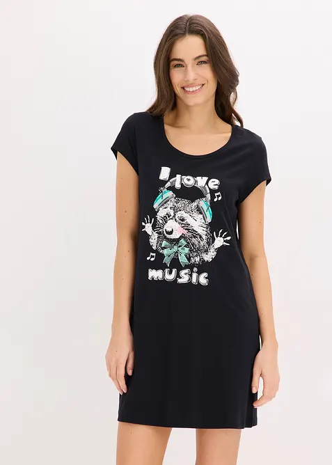 Kort nattlinne av ekologisk bomull, bonprix