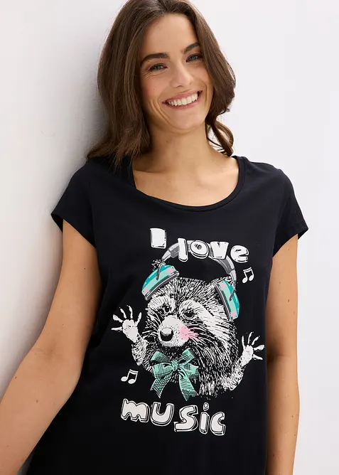 Kort nattlinne av ekologisk bomull, bonprix