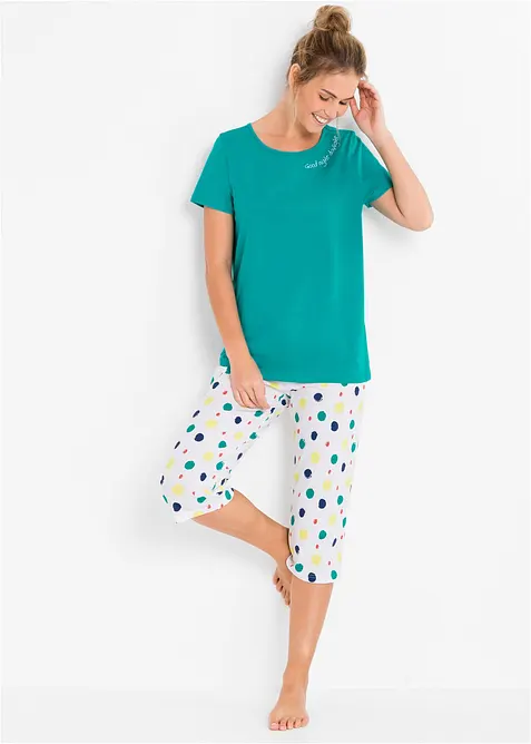 Capripyjamas av ren bomull, bonprix