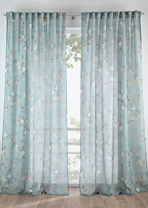 Blomm&ouml;nstrad gardinl&auml;ngd (1-pack), bonprix