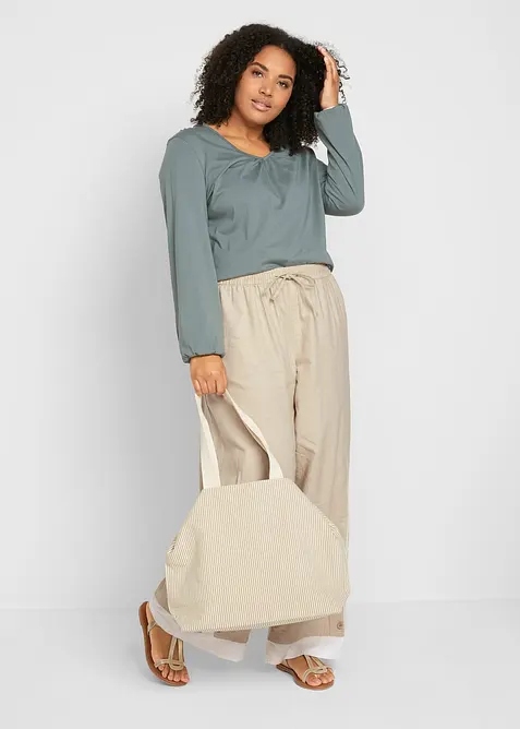 L&aring;ng&auml;rmad bomullstopp med res&aring;r, bonprix