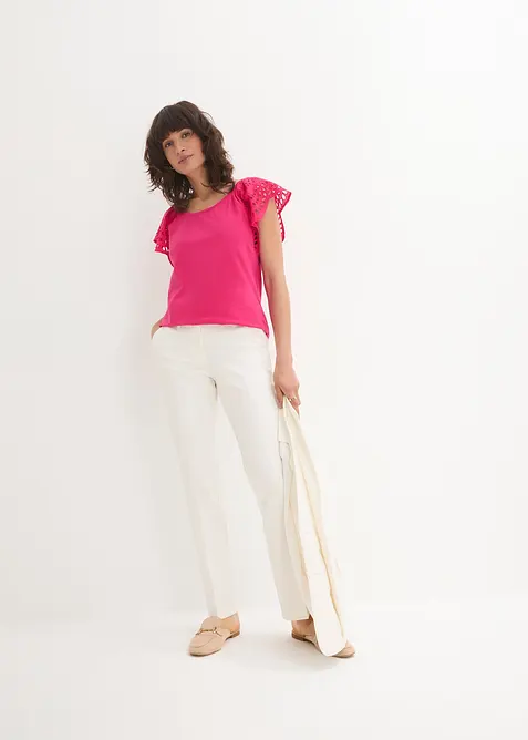 Topp i bomullsmix, bonprix