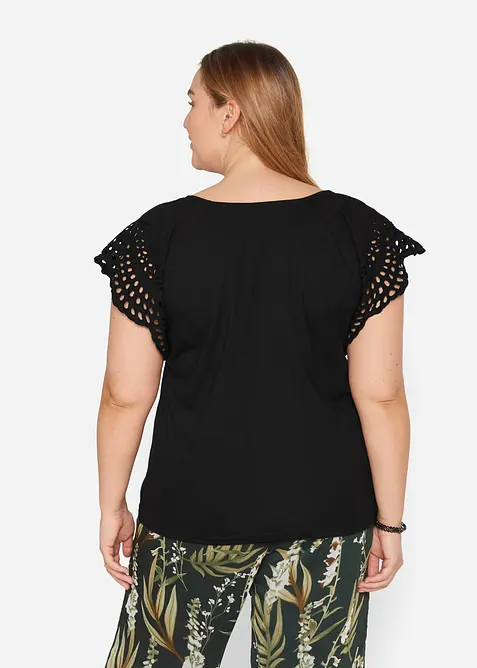 Topp i bomullsmix, bonprix