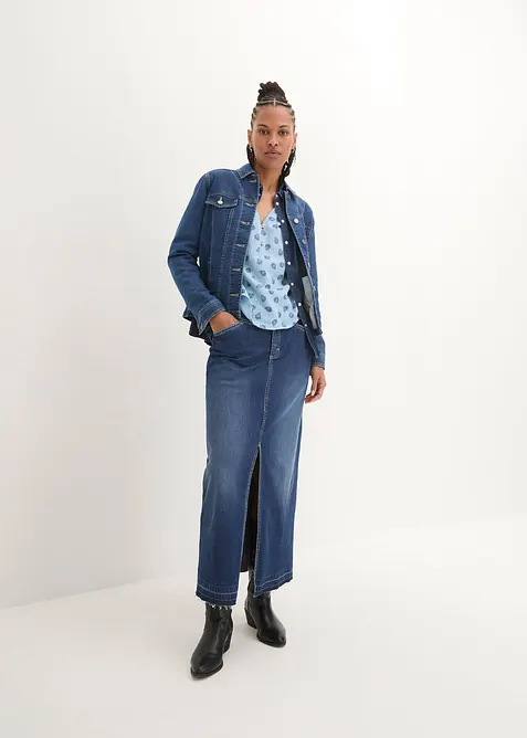 M&ouml;nstrad tunikablus i muslin, bonprix