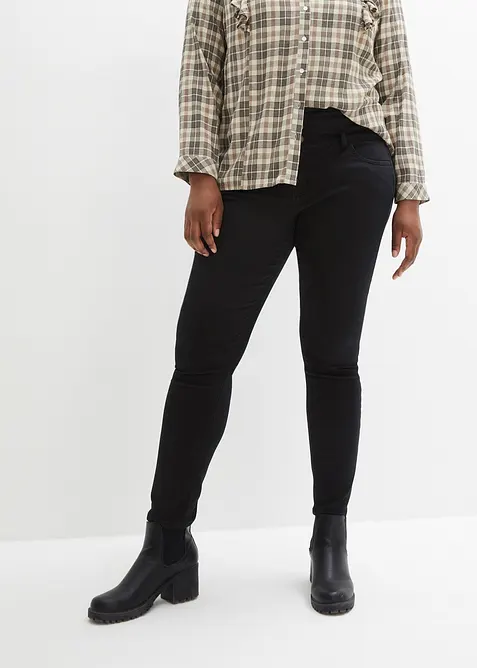 Skinny Jeans High Waist, formande termojeans, bonprix