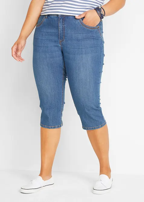 Slim Capri Jeans Mid Waist, bonprix