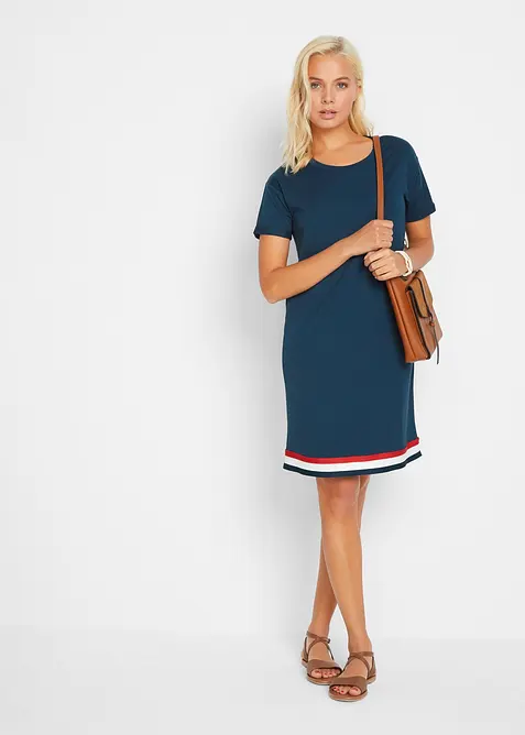 Jerseykl&auml;nning i mjuk viskosmix, bonprix