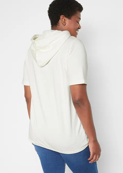 Sweatshirt med huva i bomullsmix, bonprix