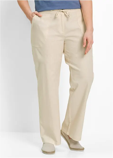 Vid byxa i linnemix, bonprix