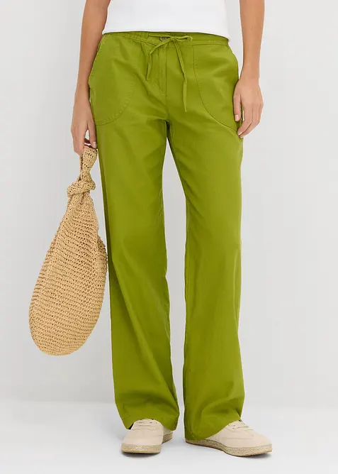 Vid byxa i linnemix, bonprix