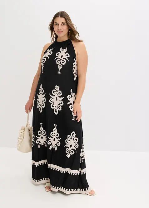 Jerseykl&auml;nning i mjuk viskosmix, bonprix