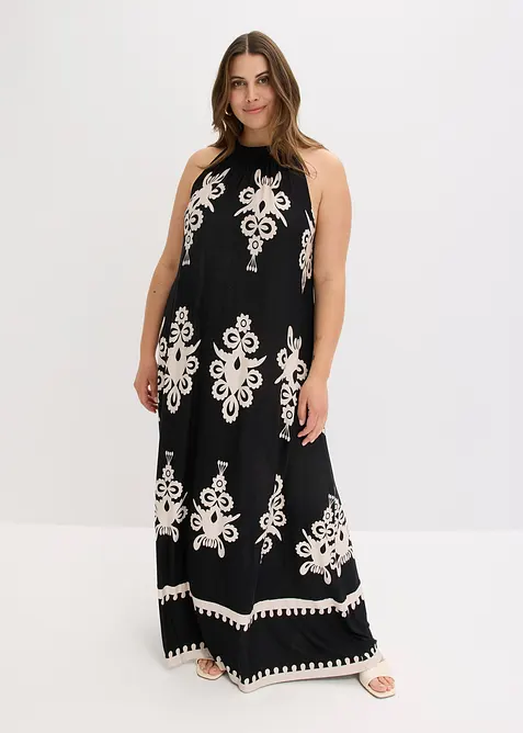 Jerseykl&auml;nning i mjuk viskosmix, bonprix