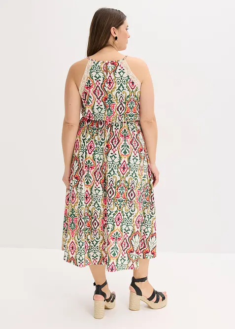 Mellanl&aring;ng kl&auml;nning med spets, bonprix