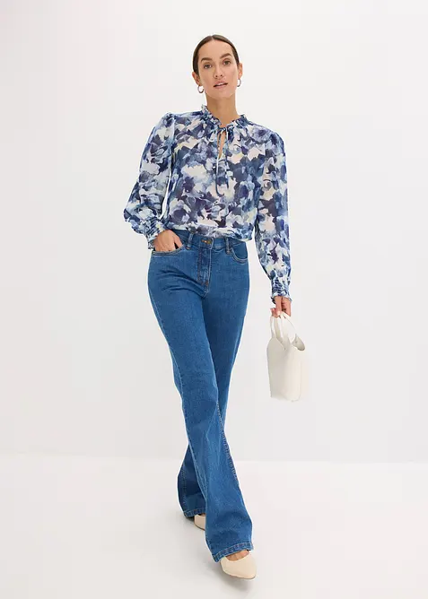 M&ouml;nstrad chiffongblus, bonprix