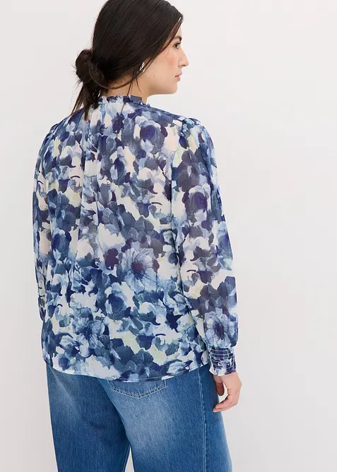 M&ouml;nstrad chiffongblus, bonprix