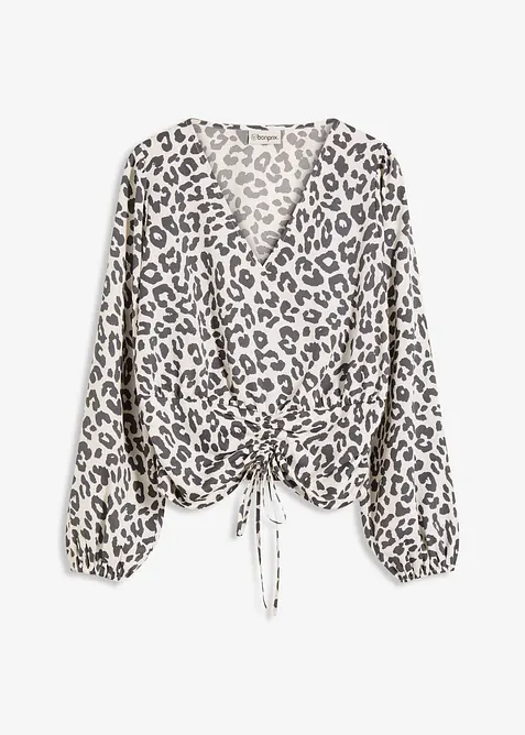 Blus med rynkning, bonprix