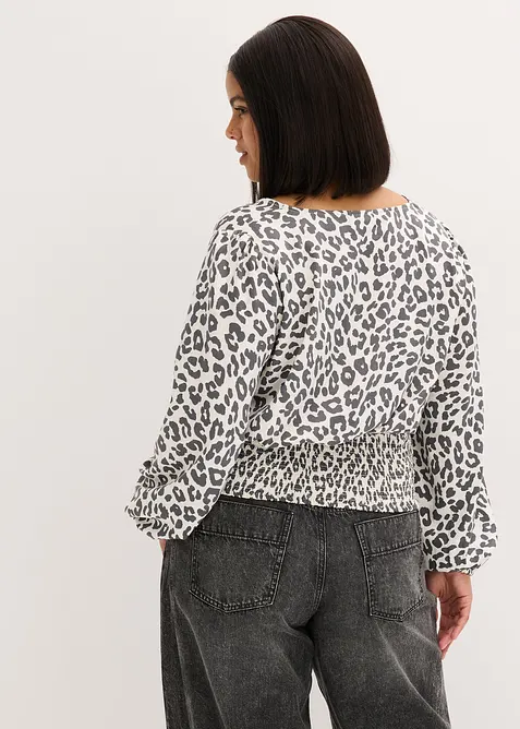 Blus med rynkning, bonprix
