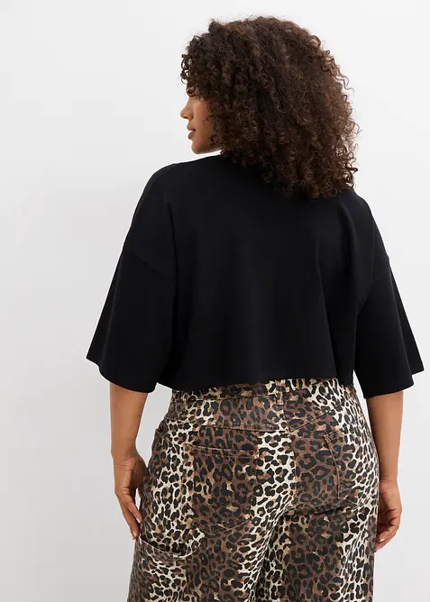 Kort T-shirt i ekologisk bomull, bonprix