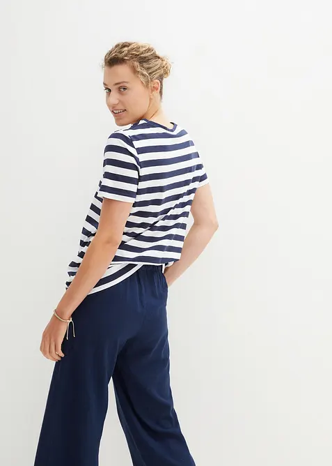 T-shirt med rund halsringning (2-pack), bonprix