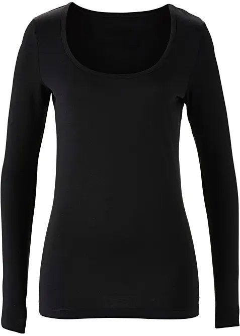 Figurn&auml;ra topp med l&aring;nga &auml;rmar, bonprix