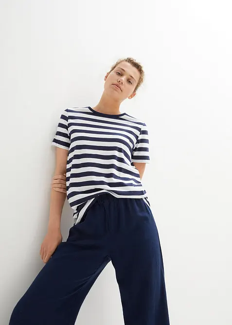 T-shirt med rund halsringning (2-pack), bonprix