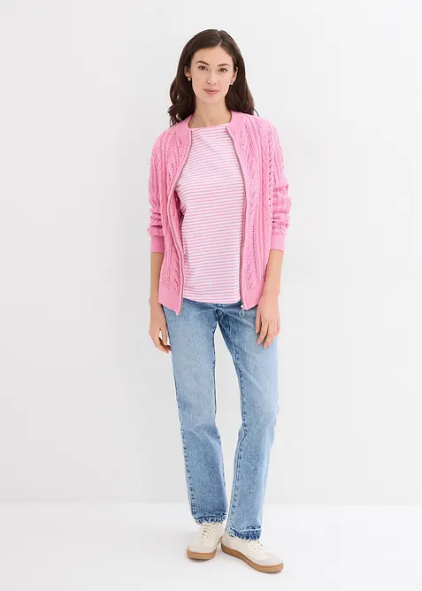 L&aring;ng&auml;rmad topp i ren bomull, bonprix