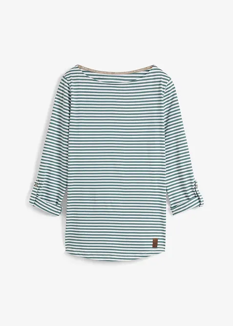 L&aring;ng&auml;rmad topp i ren bomull, bonprix