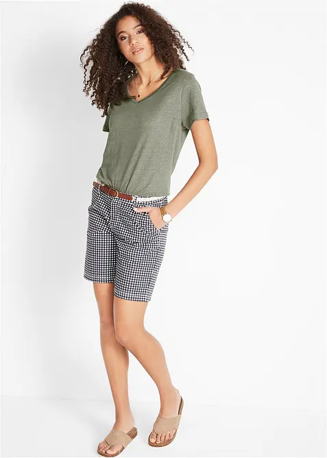 Linnetopp med ledigt snitt, bonprix