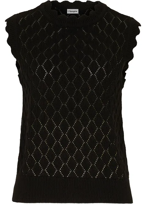 Slipover i bomullsmix med h&aring;lm&ouml;nster, bonprix