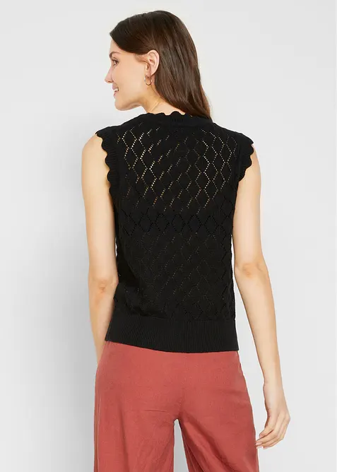 Slipover i bomullsmix med h&aring;lm&ouml;nster, bonprix